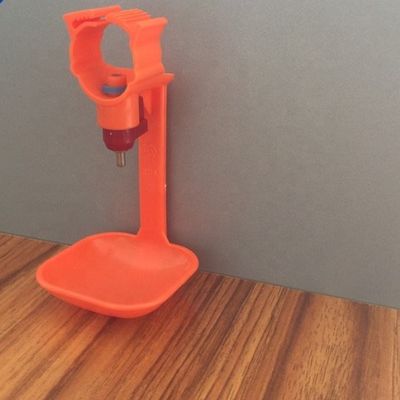 Orange Poultry Nipple Cup Chicken Water Dispenser Nipple Plastic ABS