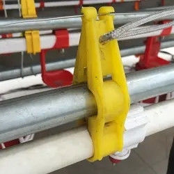 Poultry Feeder Drinker 25mm PVC Pipe Clamp Yellow For Poultry Water Supply