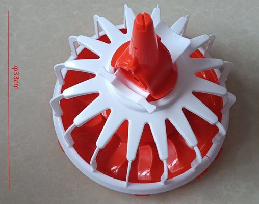 Red and white adjustable 16-cell round tray