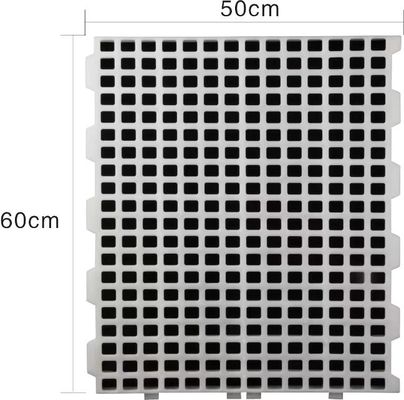Coop grid floor,  A floor that leaks chicken manure through the grille